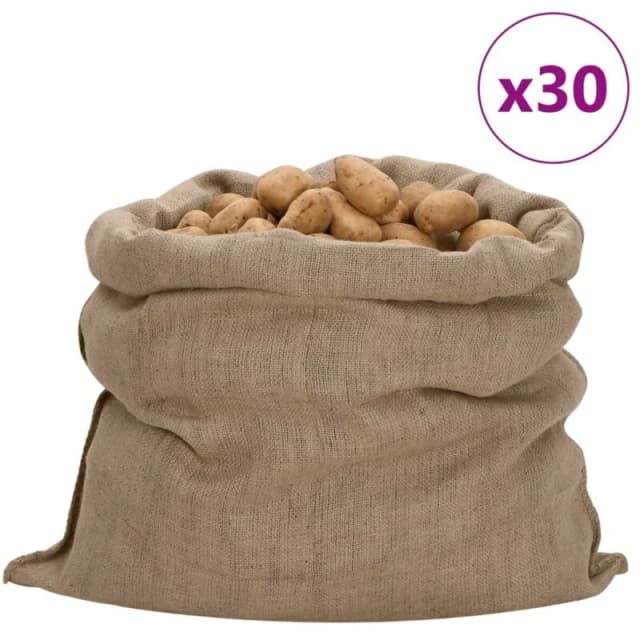 Vidaxl Jute Sacks 30 Pcs 100X110 Cm 100% Jute 340 Gsm, Brown 155810