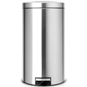 Brabantia Silent Pedal Bin 45 Litre Matt Steel Fingerprint Proof