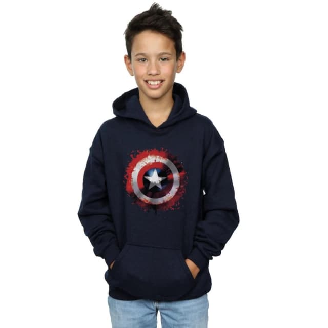 Marvel Avengers Captain America Art Shield Hoodie Navy male