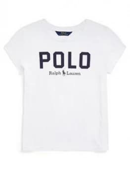 Ralph Lauren Girls Short Sleeve Polo T-Shirt, White, Size Age: 16 Years, XL, Women