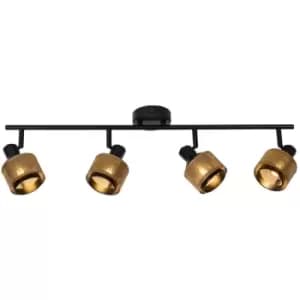 Lucide RAFA - Ceiling Spotlight Bar - 4xE14 - Black