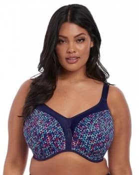 Elomi Energise Navy Geo Wired Sports Bra