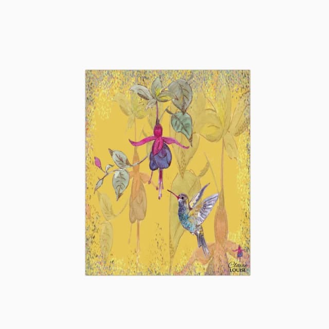 Claire Louise Powder Bloom Fuchsia Glass Kitchen Splashback Size: 600mm x 750mm Multicolor Unisex 600mm x 750mm