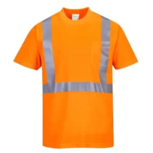 Portwest Class 2 Hi Vis Pocket T Shirt Orange 4XL