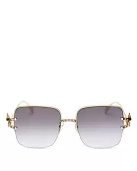Alexander McQUEEN Womens Square Sunglasses, 57mm