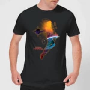Captain Marvel Nebula Flight Mens T-Shirt - Black