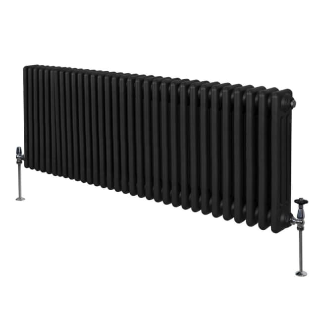 MonsterShop Traditional 3 Column Radiator - 600 X 1462mm - Black