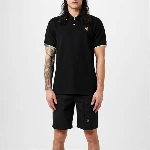 BELSTAFF Tipped Polo - Black M