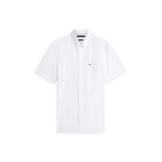 Tommy Hilfiger Seersucker Solid Ss Rf Shirt White male S