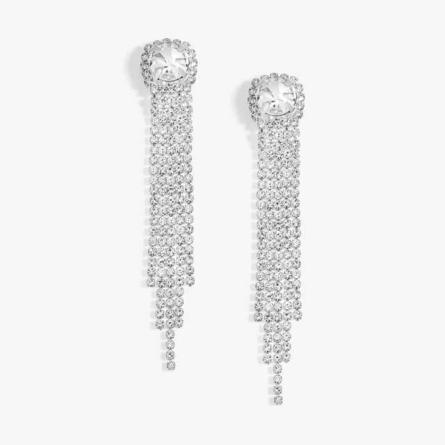 Mood Silver Crystal Halo Diamante Shower Drop Earrings Jewellery Sets One Size Silver 72790711000