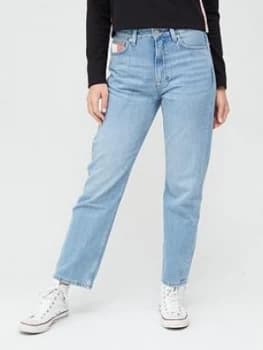 Tommy Jeans Harper High Rise Straight Jean - Light Wash