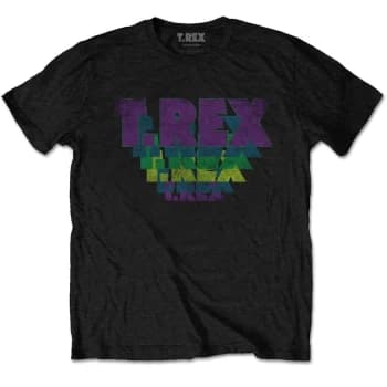 T-Rex - Stacked Logo Unisex Large T-Shirt - Black