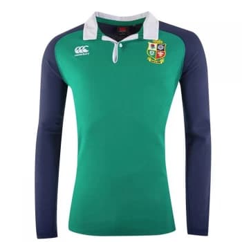 Canterbury British and Irish Lions Long Sleeve Rugby Shirt Mens - Green/Navy
