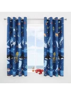 Catherine Lansfield Ocean Life Curtains, Multi