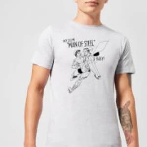 DC Comics Superman Valentines Steel Baby T-Shirt - Grey - 3XL