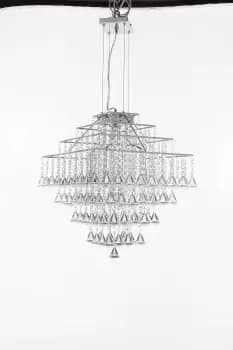 Parma 6 Light Square Chrome Ceiling Fitting