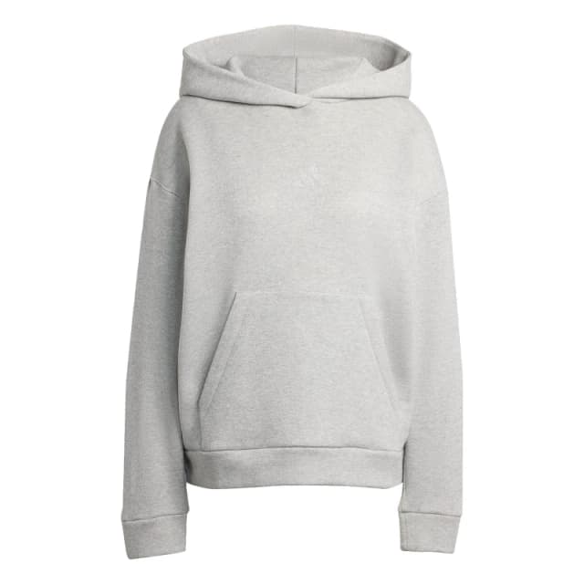 adidas Womens Glitter Over-the-Head Hoodie Silver female M (12-14)