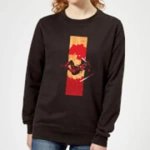 Marvel Deadpool Blood Strip Womens Sweatshirt - Black