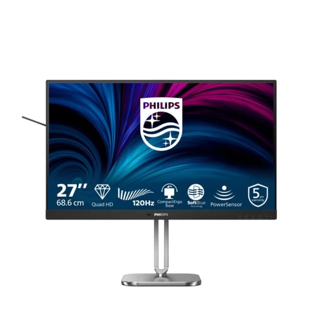 Philips 4000 series 27B2N4500/00 computer monitor 68.6cm (27") 2560 x 1440 pixels Quad HD LCD Grey 27B2N4500/00
