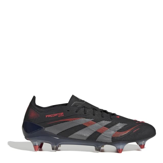 adidas Predator Elite Soft Ground Football Boots Black/Grey male 6 (39.3)