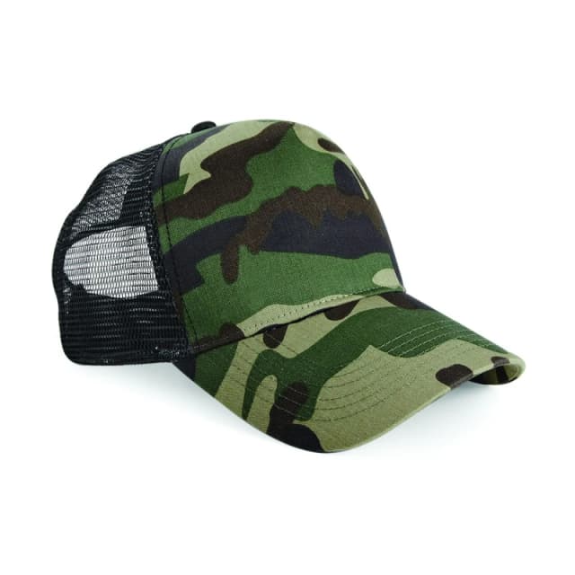Beechfield Beechfield Men Retro Camouflage Snapback Trucker Cap Multi One Size Male 5054171198689