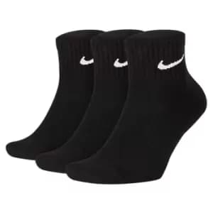 Nike Three Pack Everyday Socks Ankle Black X Large