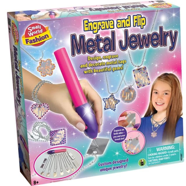 Small World Toys Engrave And Flip Metal Jewellery, Multi 6167