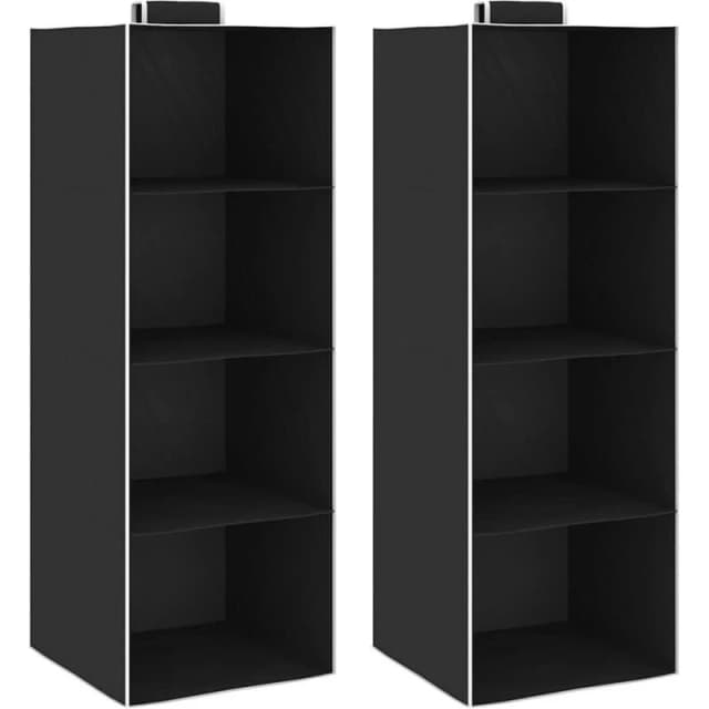 VIDAXL Hanging Closet Organisers 2 pcs with 4 Shelves Fabric Vidaxl 8719883890920