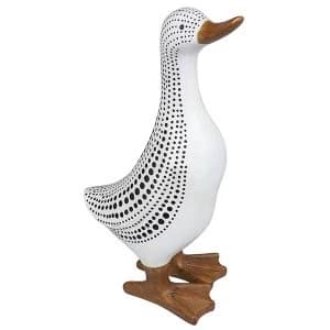 Decor Dot Duck Black White Large Ornament