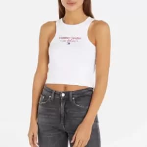 Tommy Jeans Cropped NYC Baby Stretch-Cotton Tank - M