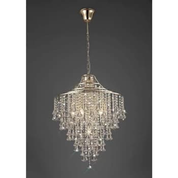 Inina pendant light 7 bulbs E14 gold / crystal