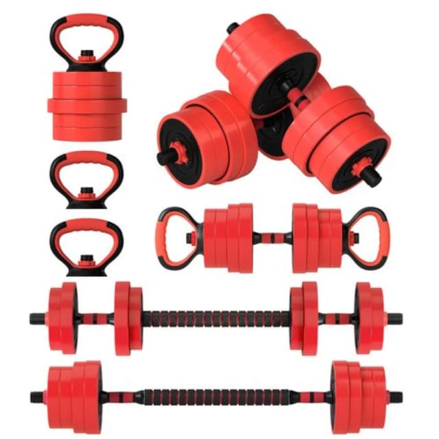SPORTNOW Weight Dumbbells Set - Barbell - Kettlebell - Push Up Stand - 30kg TJ Hughes 5063603013001