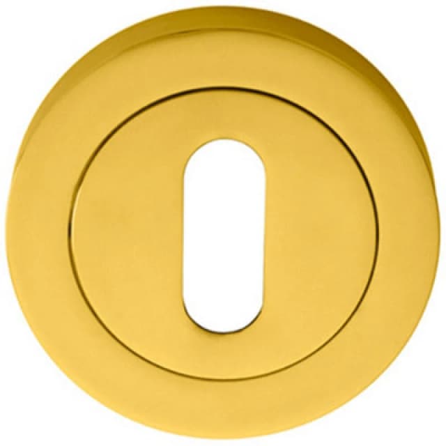 Loops 50mm Lock Profile Escutcheon Concealed Fix Polished Brass Keyhole Cover Metallics unisex