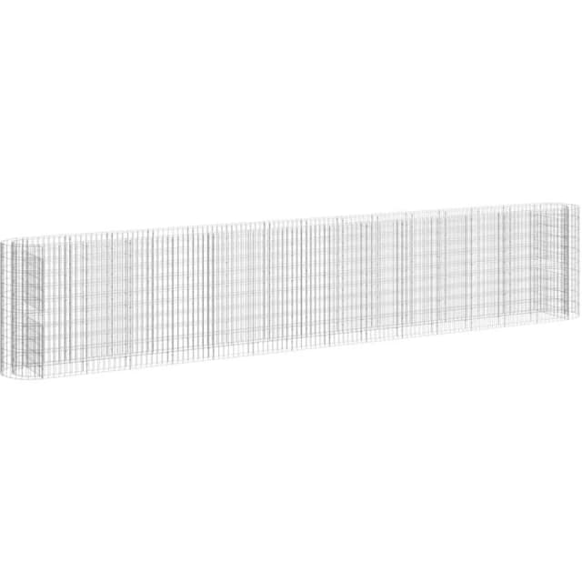 vidaXL Gabion Raised Bed Galvanised Iron 540x50x100 cm, Silver 152038