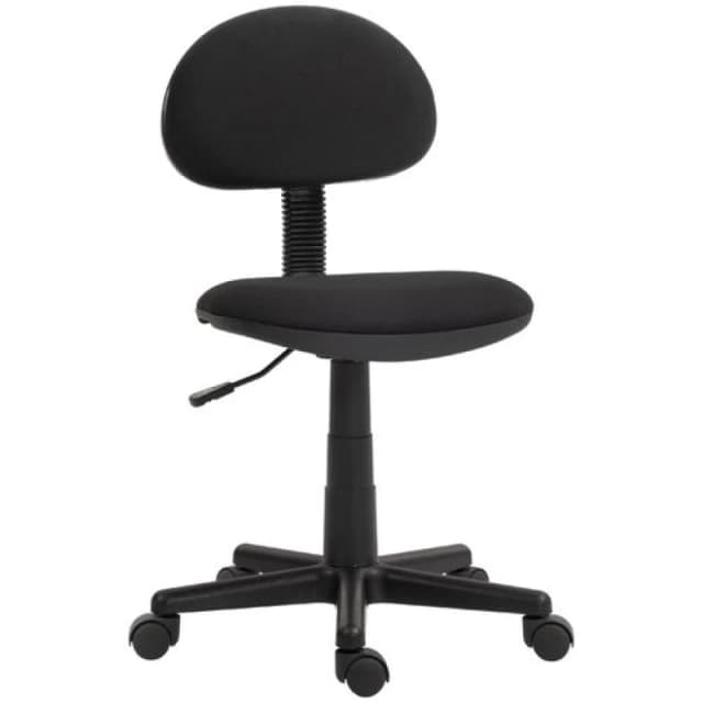 HOMCOM Armless Office Chair with Adjustable Height 360° Swivel Wheels Black TJ Hughes 5056725584634
