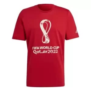adidas FIFA World Cup Qatar 2022 Graphic T-Shirt in Red