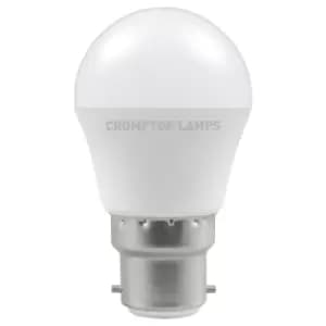 Crompton Lamps LED Golfball 5.5W B22 Warm White Opal (40W Eqv)