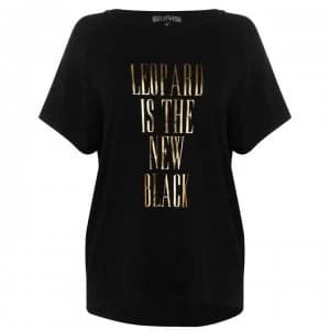 Biba Leopard T Shirt - Black