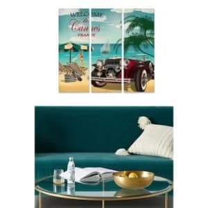 MDF242171893 Multicolor Decorative MDF Painting (3 Pieces)