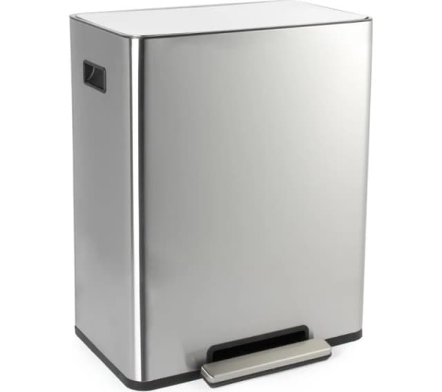 SALTER BW14807 60-litre Rectangular Bin - Silver 5054061632446