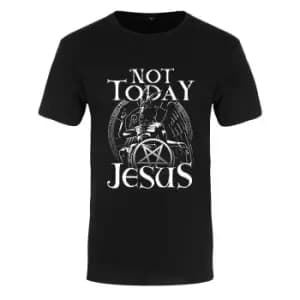 Grindstore Mens Not Today Jesus T-Shirt (M) (Black/White)