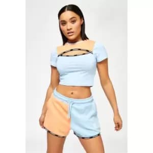 11 Degrees Colour Block T-Shirt - Blue