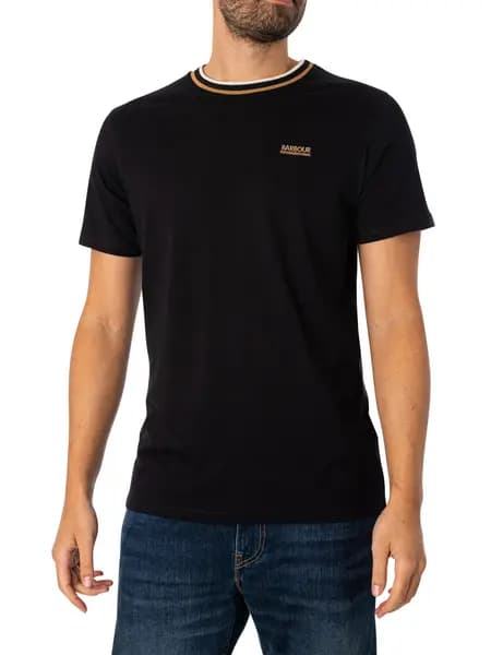 Barbour International Buxton Tipped T-Shirt Black XXL