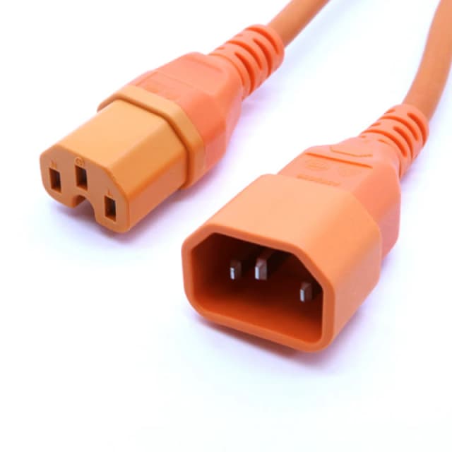 Cablenet 0.5m IEC C14 - IEC C15 Hot Condition Orange H05RR-F 1.0mm Pow