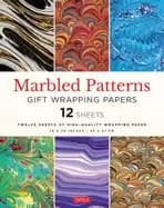 marbled patterns gift wrapping papers 12 sheets 18 x 24" 45 x 61cm w