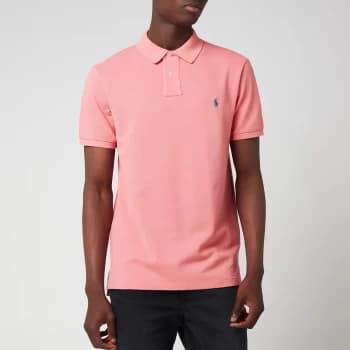 Polo Ralph Lauren Mens Mesh Polo Shirt - Desert Rose - L