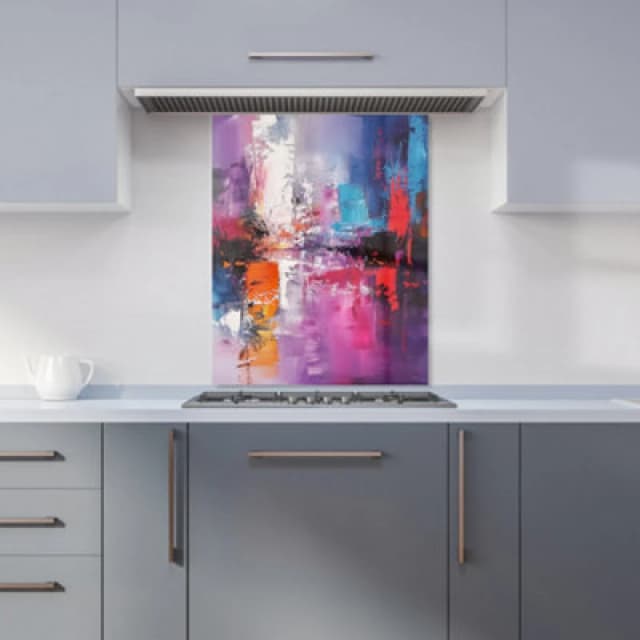 Warren Reed Designer Vibrant Metropolis: A Palette Of Emotions Kitchen Splashback
