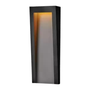 Hinkley Taper Outdoor Recessed Wall Lamp Textured Black, 3000K, IP44
