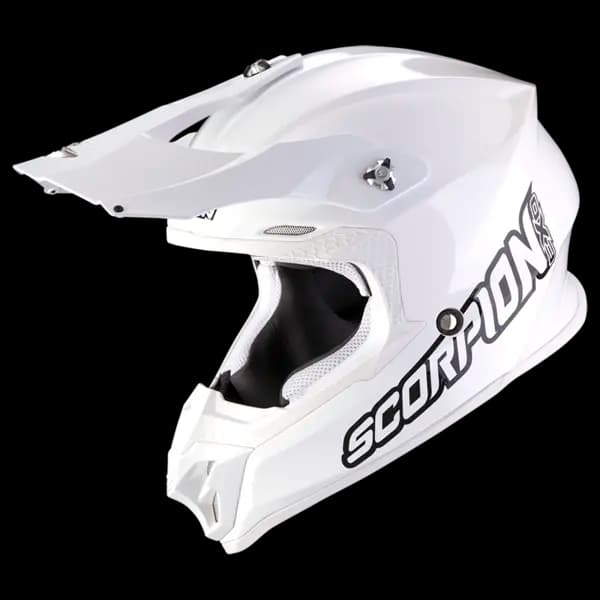 Scorpion VX-16 Evo Air Solid White-White Offroad Helmet Size XS