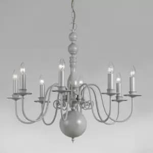 Bologna Flemish Grey 8 Arm Chandelier